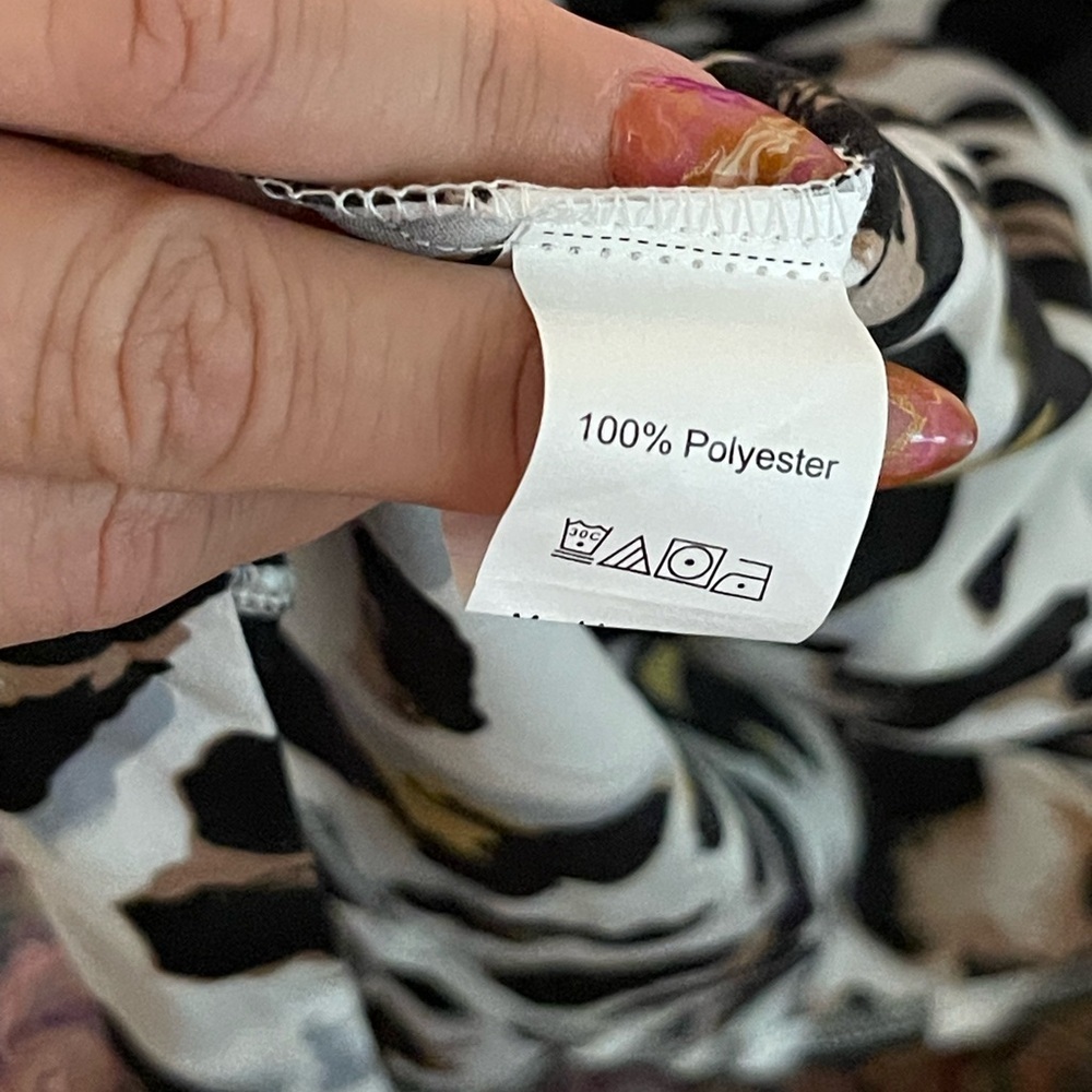 SHEIN Plus Allover Print Self Tie A-line Dress in Animal Print Leopard 0XL 12 - Picture 11 of 13